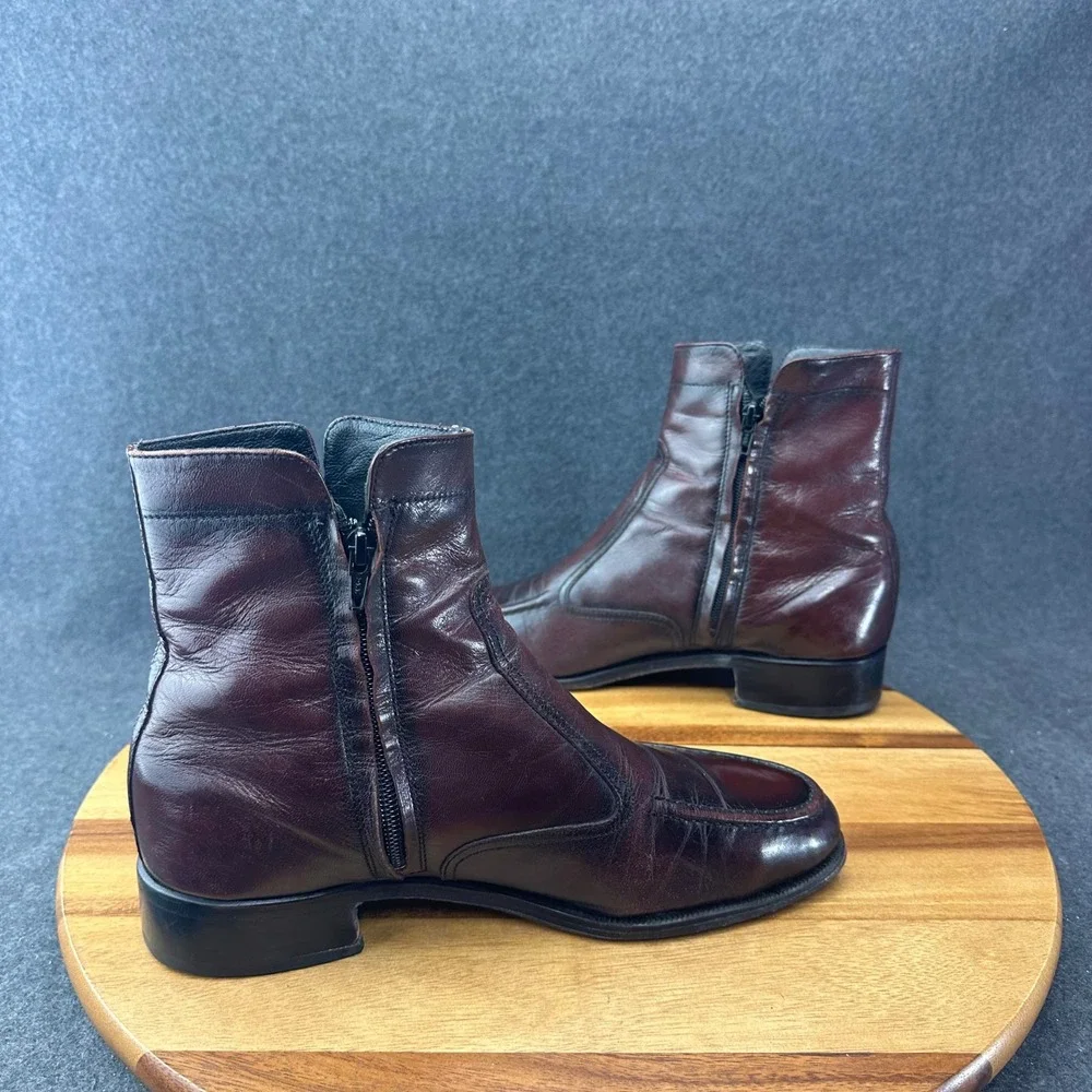 Florsheim Essex Ox Blood Leather Ankle Boot Men's Size 8.5D Side Zip 17074-18